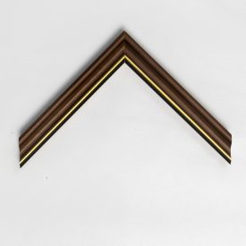 A221/1 - barna képkeretléc aranycsíkkal