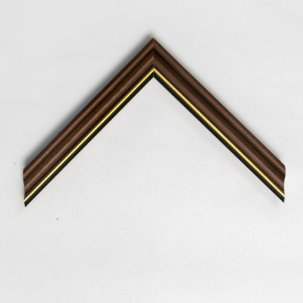 A221/1 - barna képkeretléc aranycsíkkal
