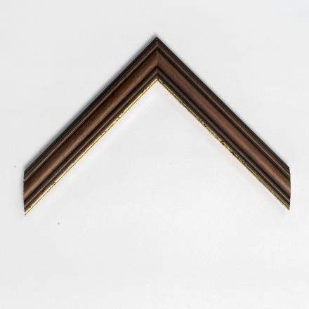A44/1 - barna képkeretléc aranycsíkkal