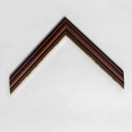 A44/2 - mahagóni képkeretléc aranycsíkkal