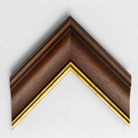 A602 - barna képkeretléc aranycsíkkal