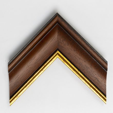 A602 - barna képkeretléc aranycsíkkal