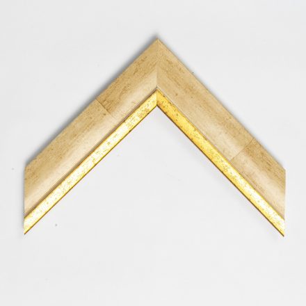 A778/27 - bézs képkeretléc aranycsíkkal