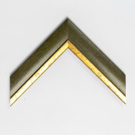 A778/4 - zöld képkeretléc aranycsíkkal