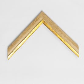 A779/27 - bézs képkeretléc aranycsíkkal