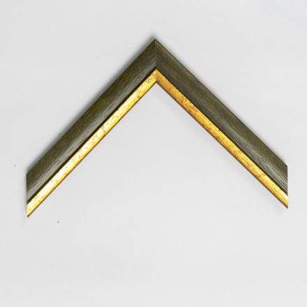 A779/4 - zöld képkeretléc aranycsíkkal