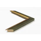 A779/4 - zöld képkeretléc aranycsíkkal