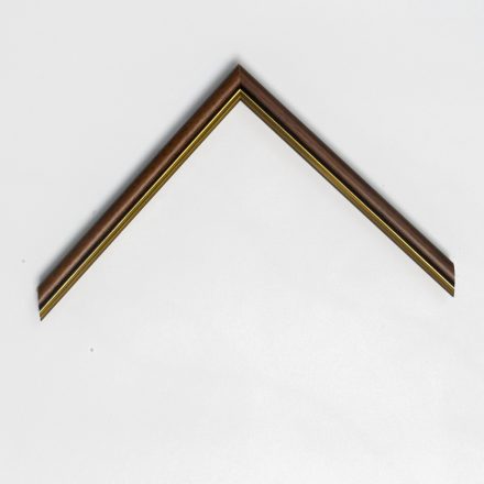 A79 - barna képkeretléc aranycsíkkal