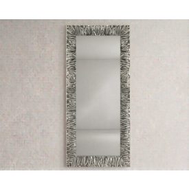   Antikolt Ezüst "Wave" Falitükör – Hullámos Textúrájú Kerettel