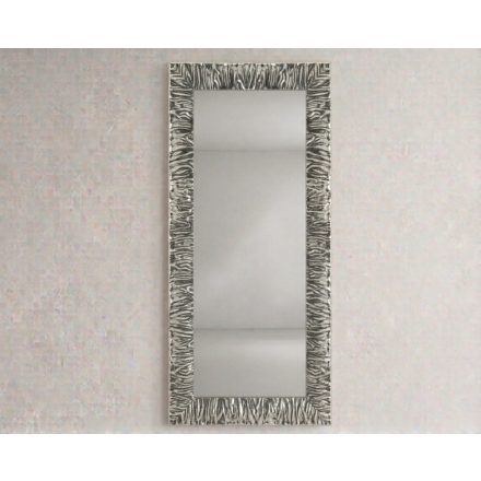 Antikolt Ezüst "Wave" Falitükör – Hullámos Textúrájú Kerettel